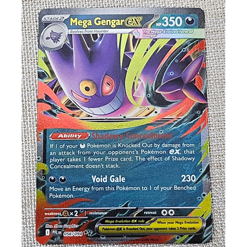 Pokemon Mega Gengar EX Card 056/094 Ultra Rare Phantom Forces Holo Textured TCG